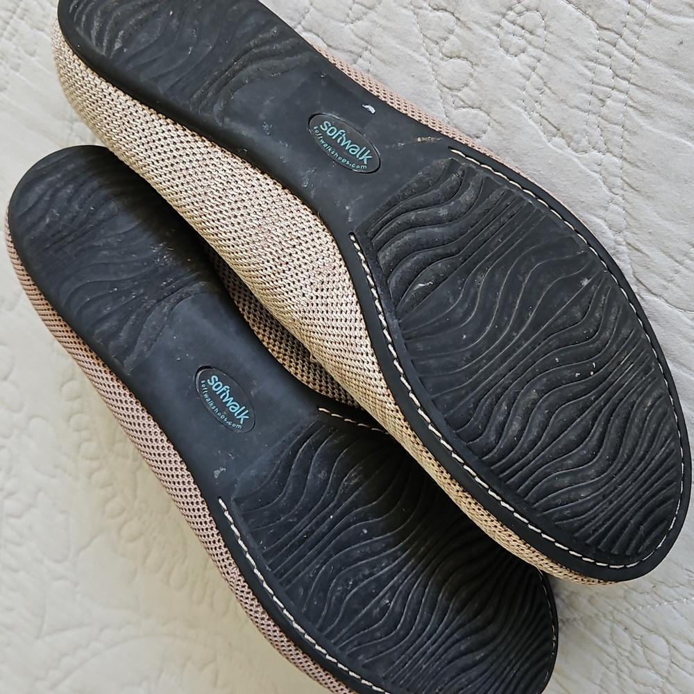Softwalk Sicily Tan Ballet Flat Knit Loafer Size 10.5 - Picture 10 of 12